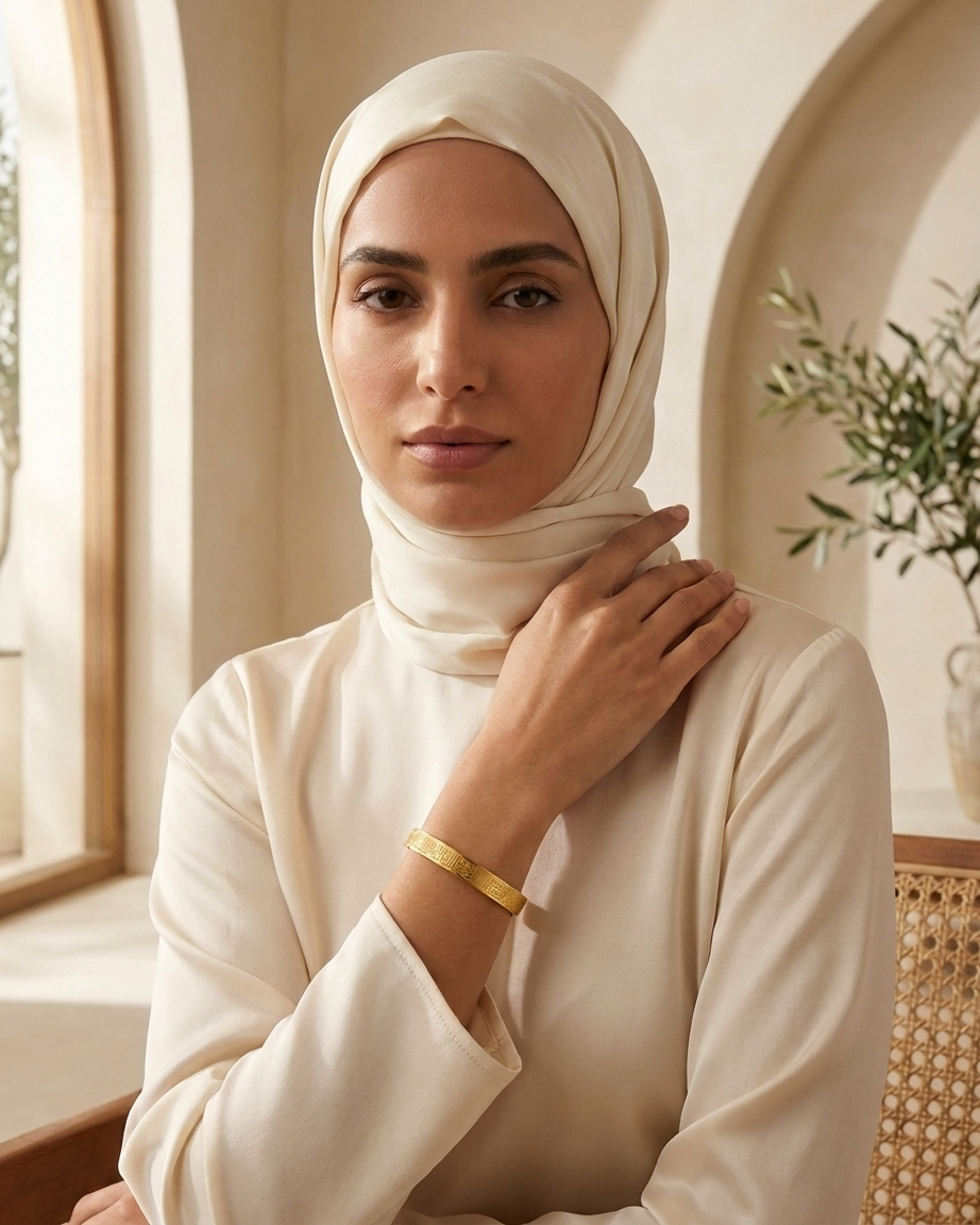 Ayatul Kursi Cuff - Gold