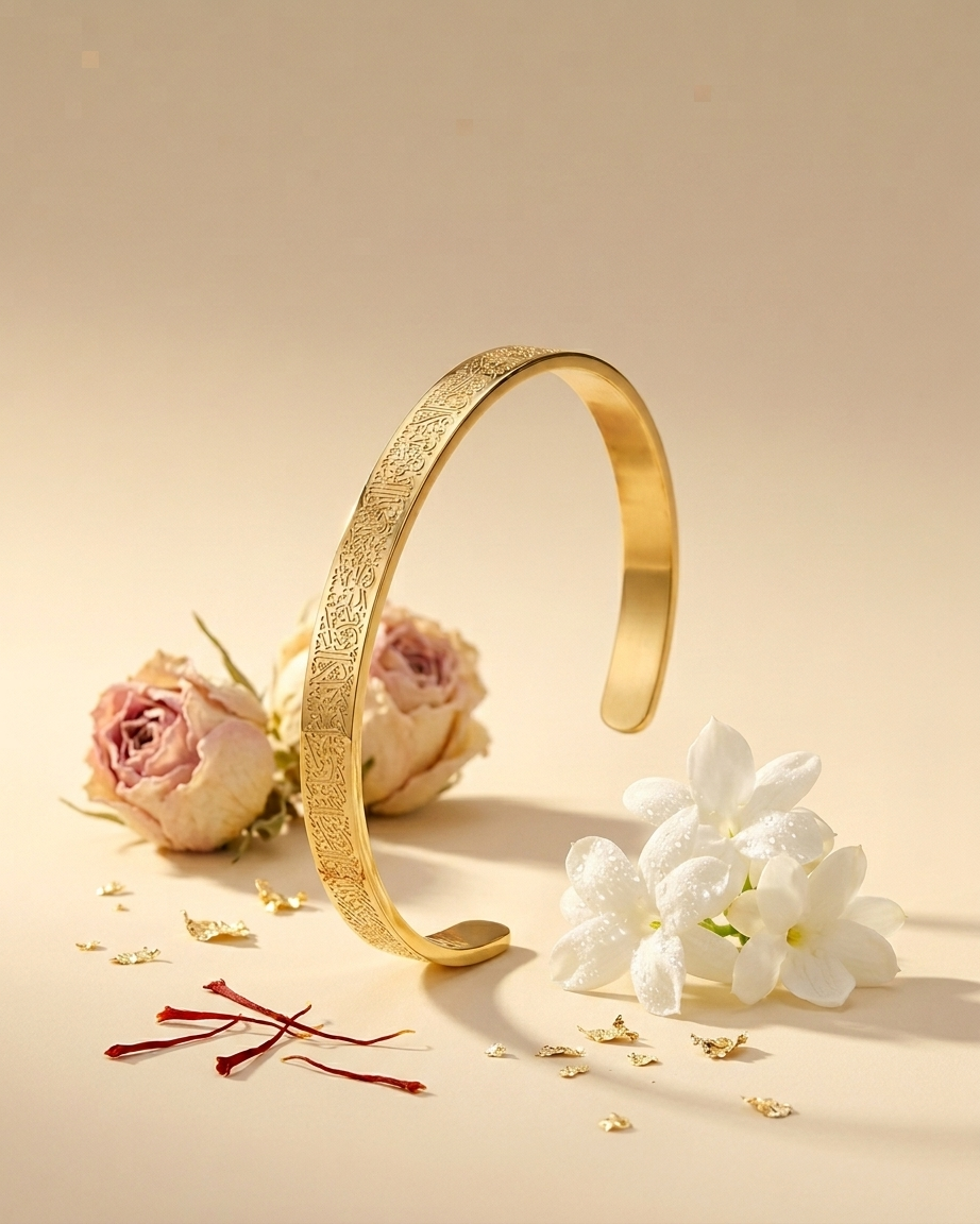 Ayatul Kursi Cuff - Gold