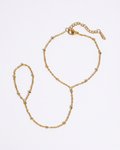 Dot Hand Chain Bracelet - Gold