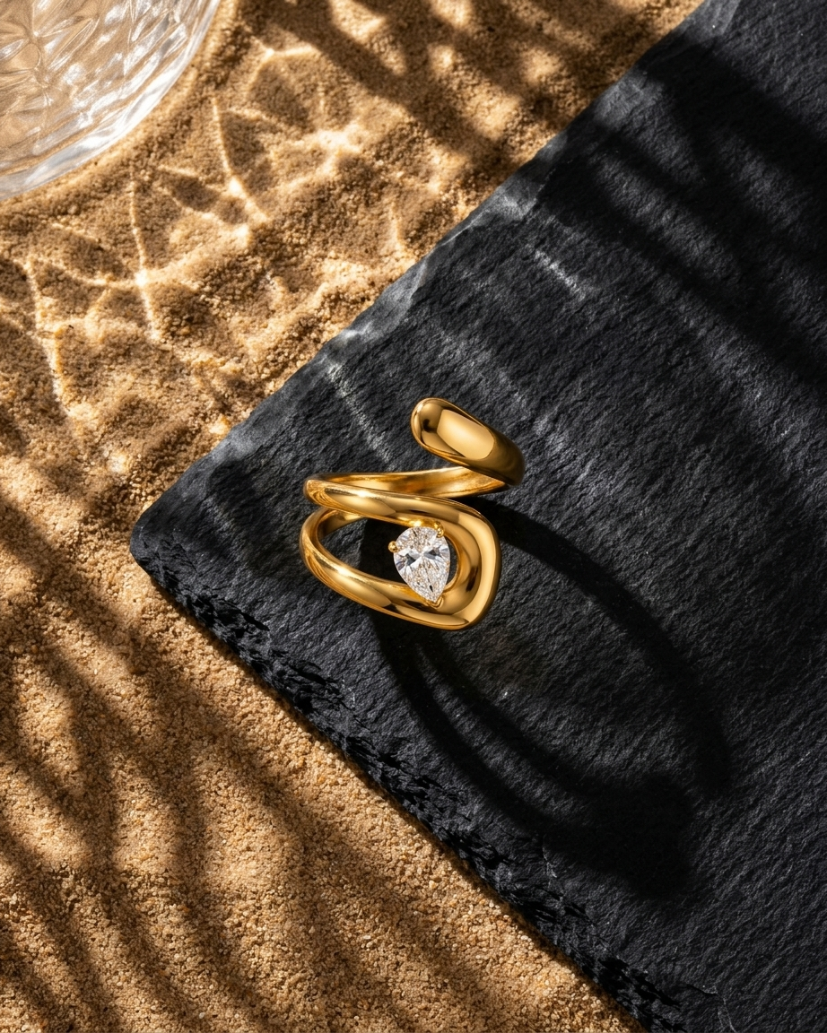 Velvet Chunk Ring - Gold