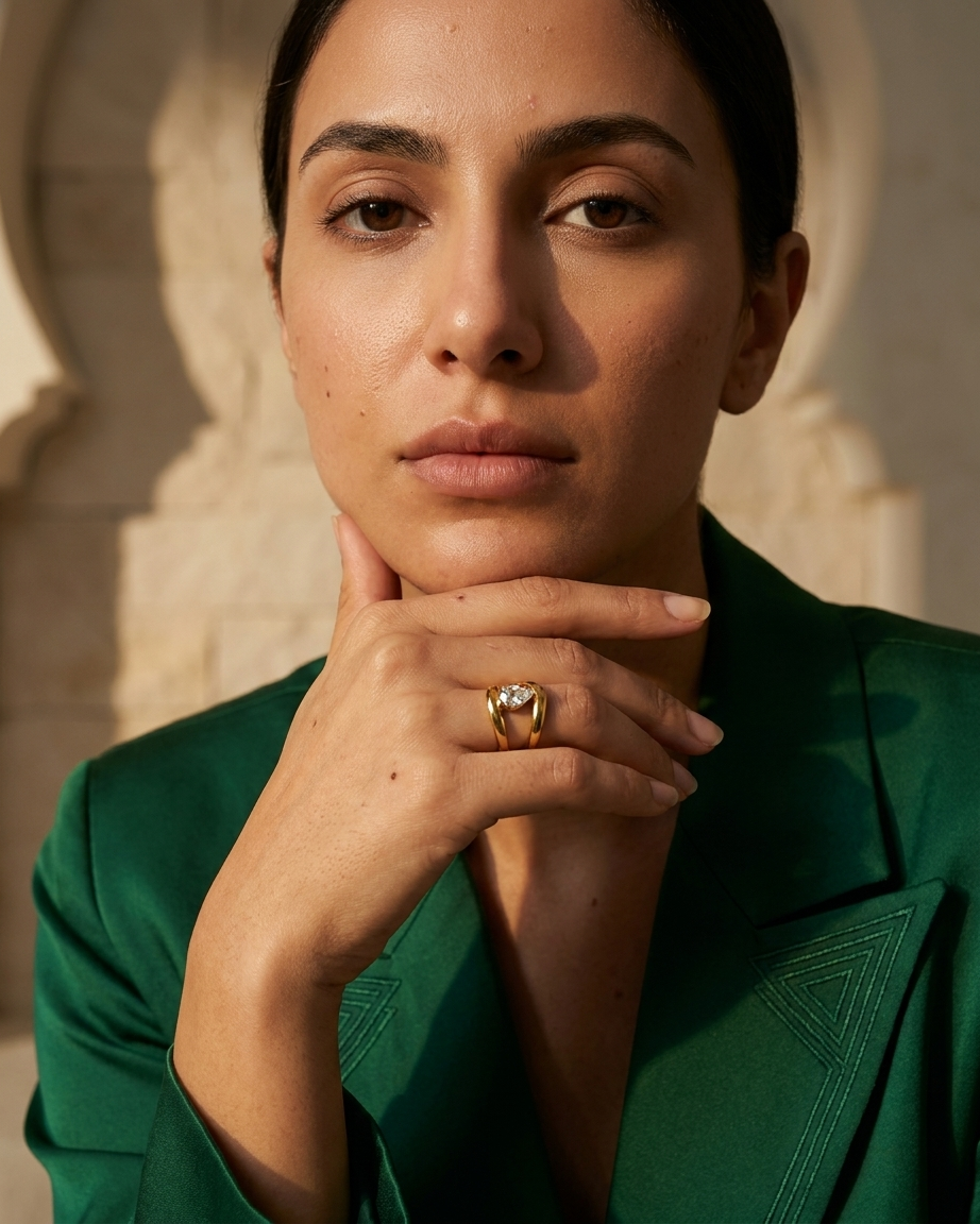 Velvet Chunk Ring - Gold