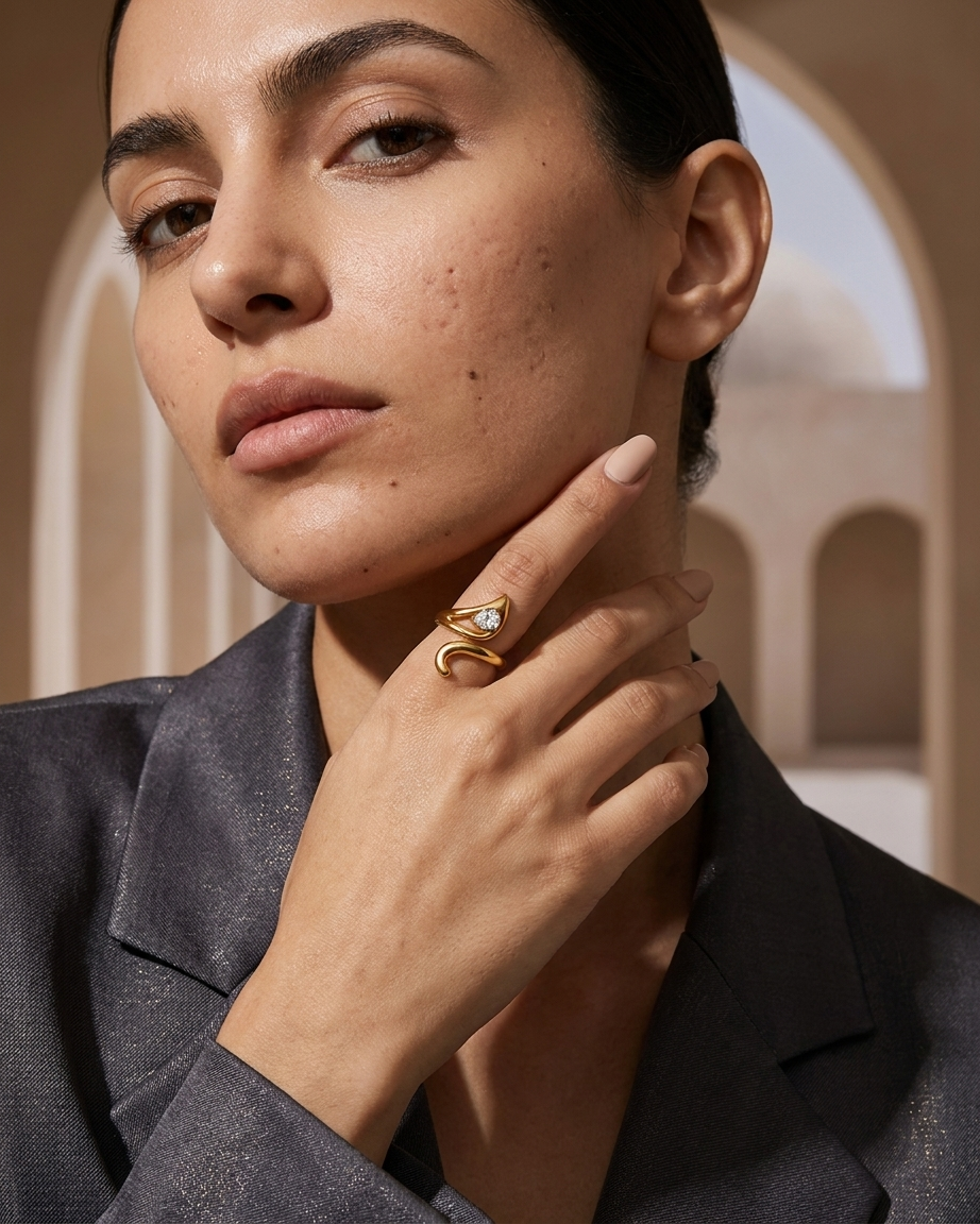 Ivory Arch Ring - Gold