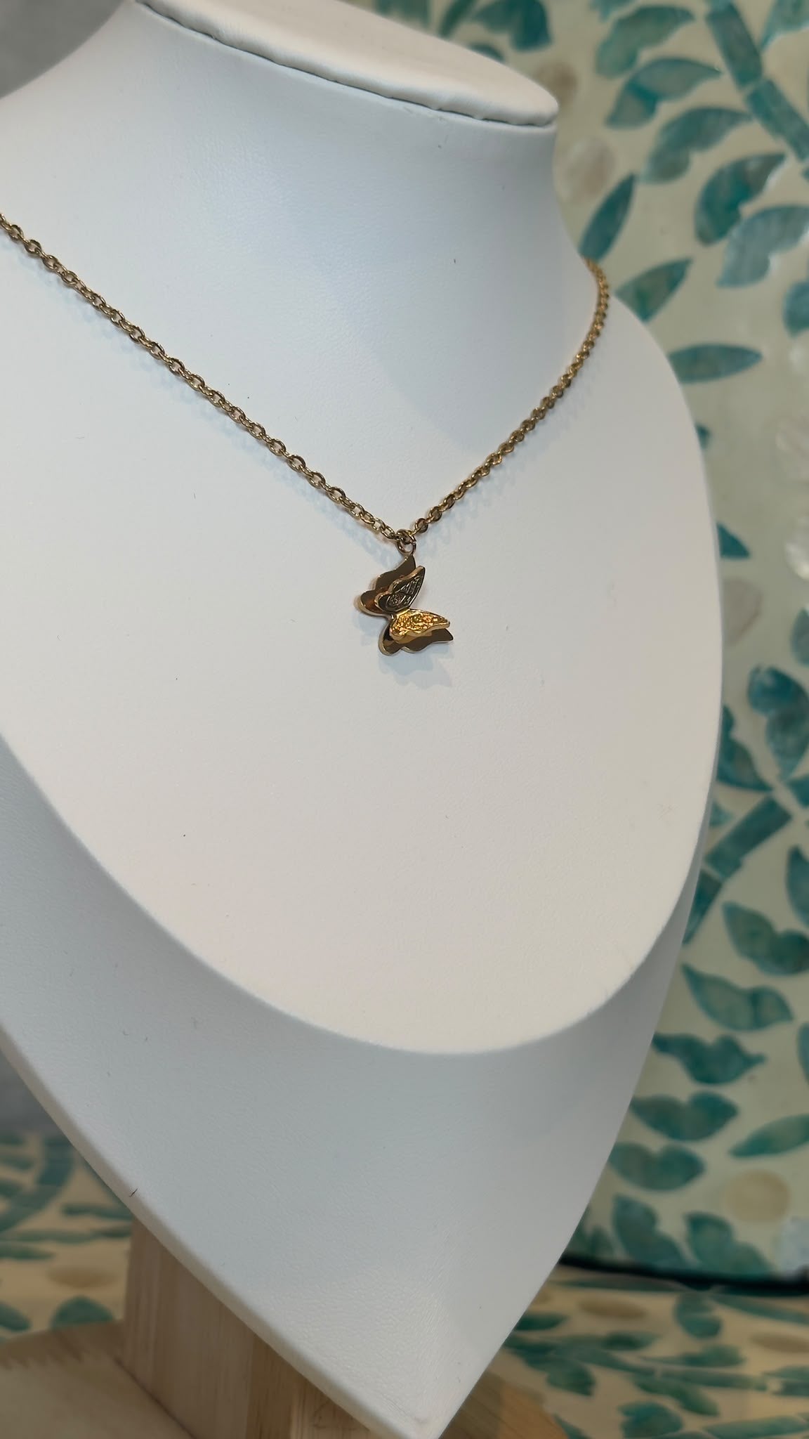 Love Self Butterfly Necklace - Gold