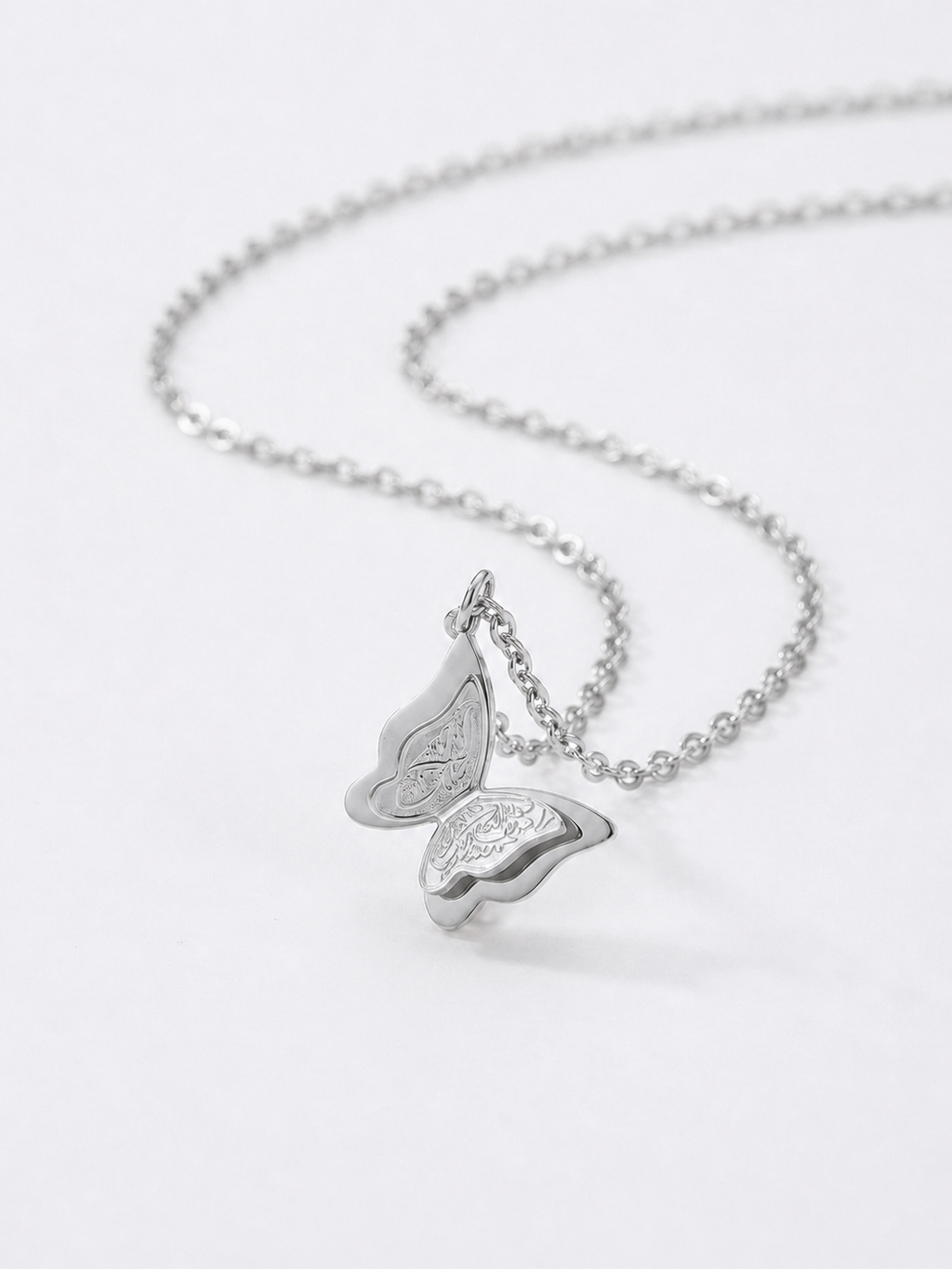 Love Self Butterfly Necklace - Silver