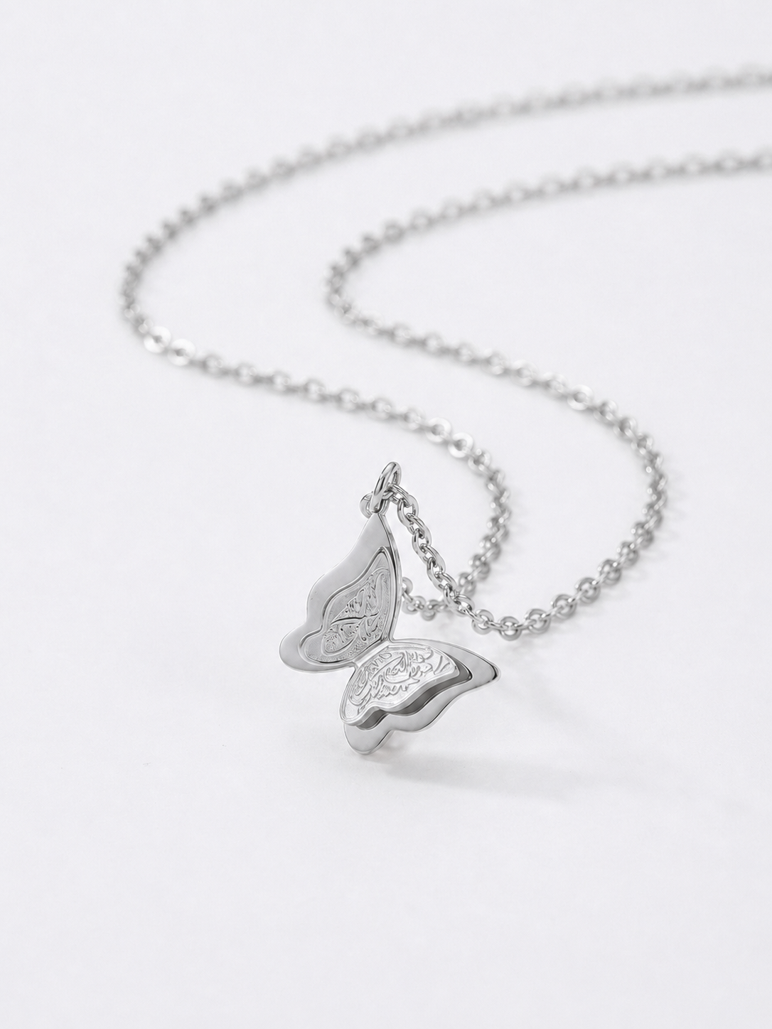 Love Self Butterfly Necklace - Silver