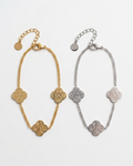 Sabr, Shukr & Tawakul Clover Bracelet - Silver