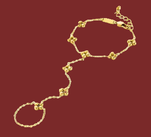 Gold Pearl Hand chain - Golden Hour Collection