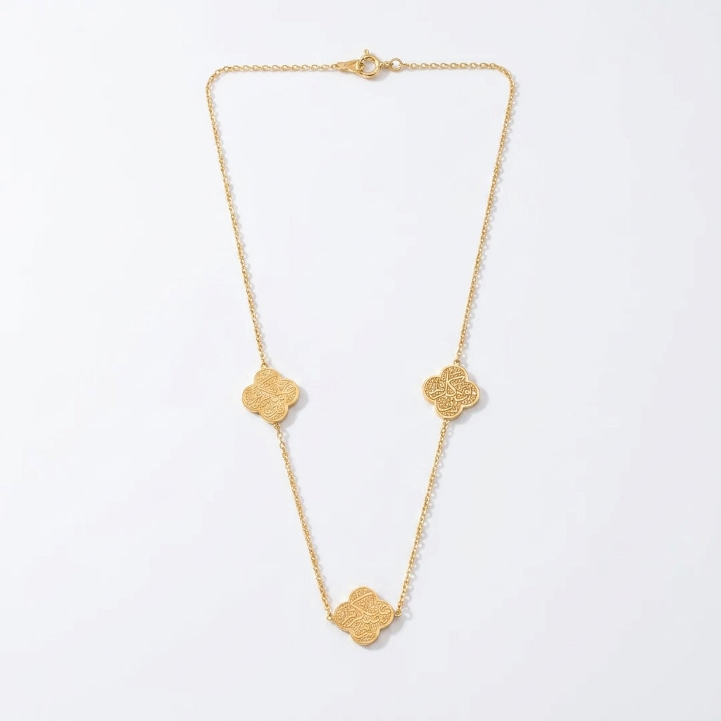 ARABIC Clover Necklace /Golden Hour Collection